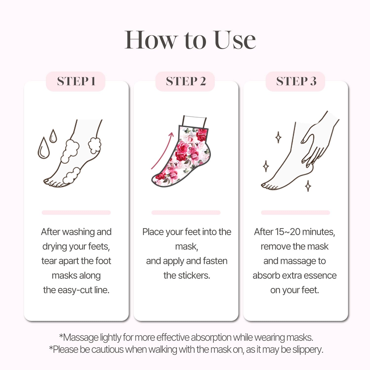Koelf Rose Petal Satin Foot Mask ideal gift for self-care nights