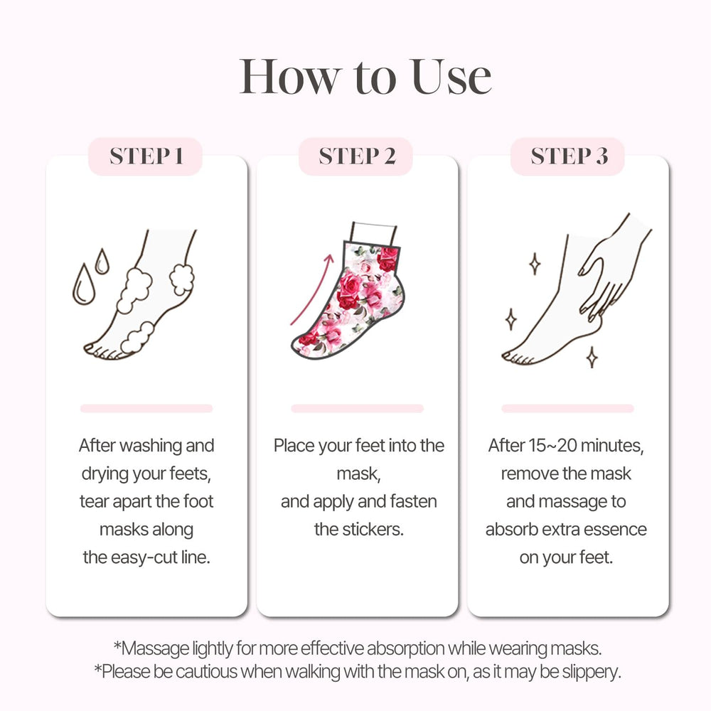 Koelf Rose Petal Satin Foot Mask ideal gift for self-care nights