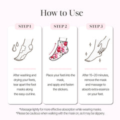 Koelf Rose Petal Satin Foot Mask ideal gift for self-care nights