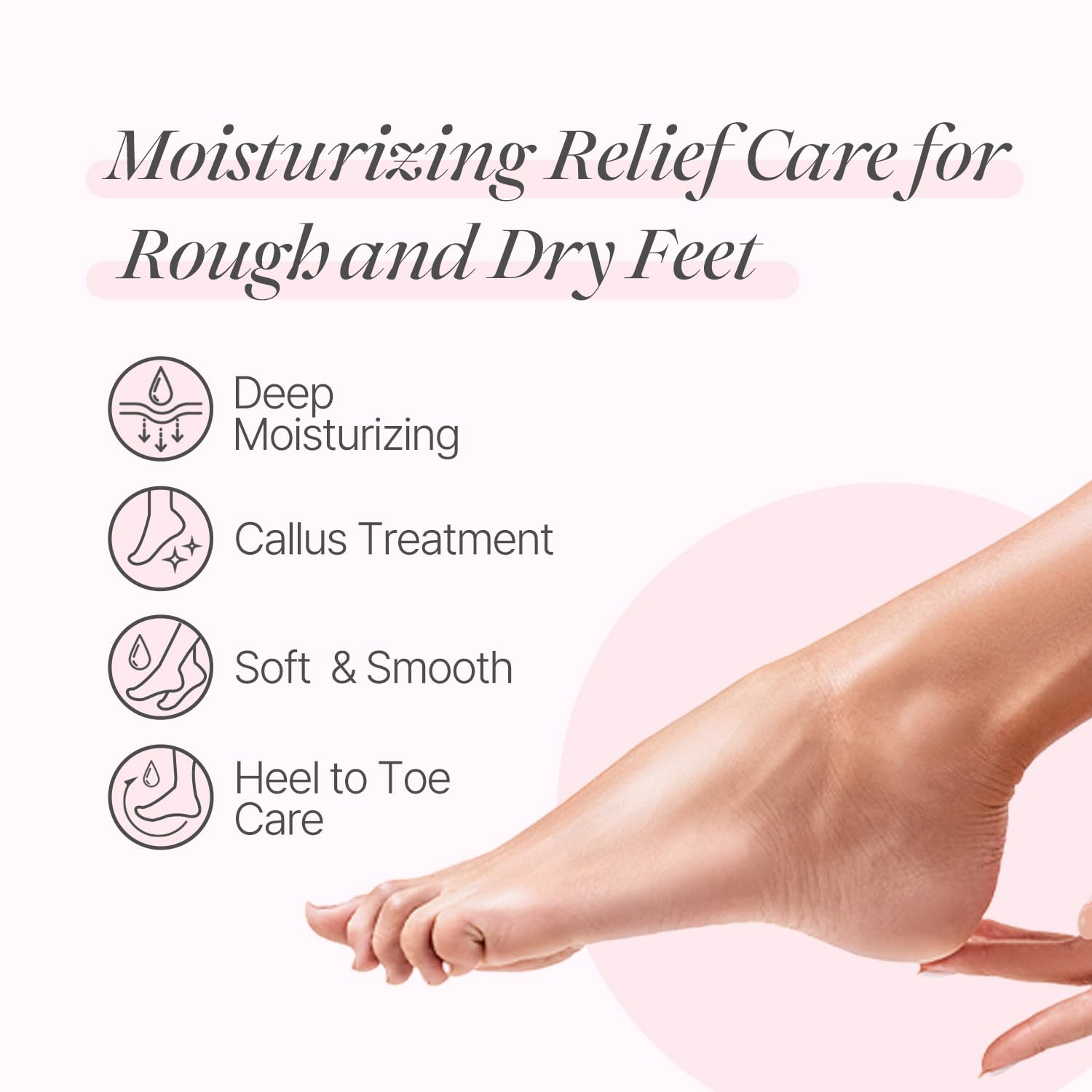 Koelf Rose Petal Satin Foot Mask with rose soufflé essence delivering deep hydration