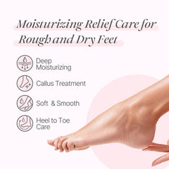 Koelf Rose Petal Satin Foot Mask with rose soufflé essence delivering deep hydration