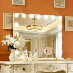 KOHEOPT Hollywood vanity mirror with 15 LED bulbs for balanced lighting