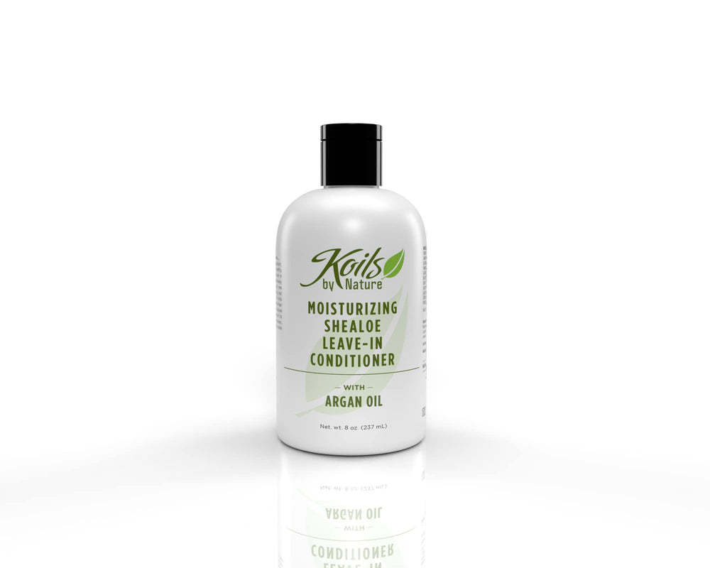 Koils by Nature Moisturizing Shealoe Leave-In Conditioner bottle for detangling and frizz control
