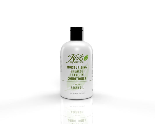 Koils by Nature Moisturizing Shealoe Leave-In Conditioner bottle for detangling and frizz control