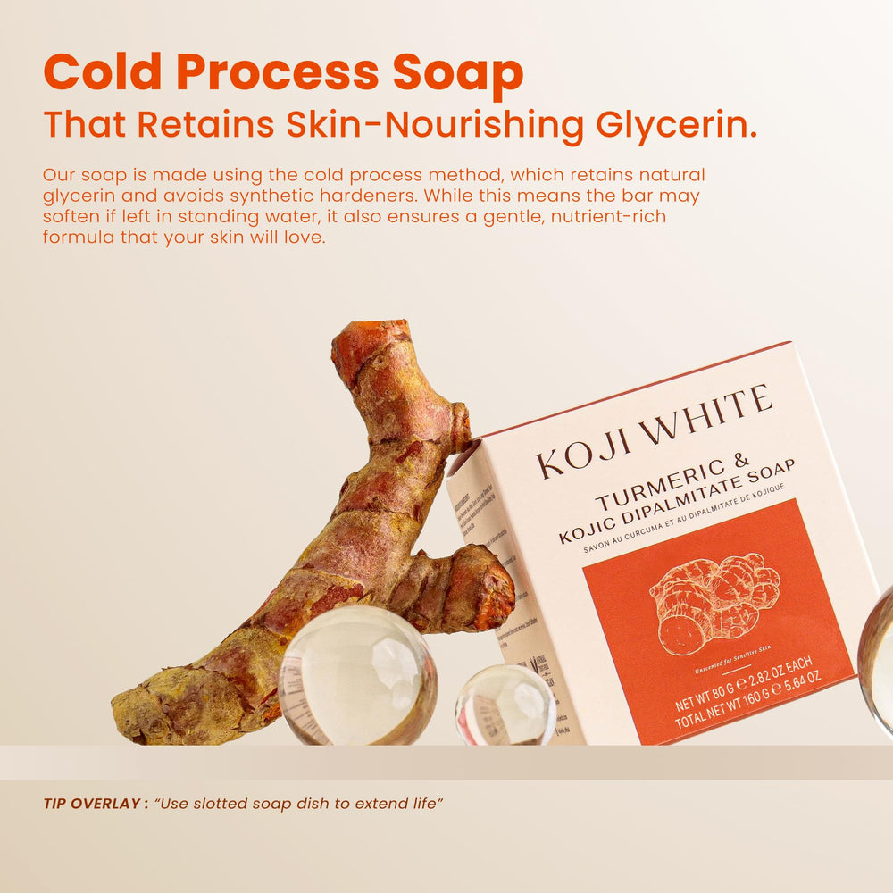 Koji White coconut oil glycerin formula supports moisture retention.