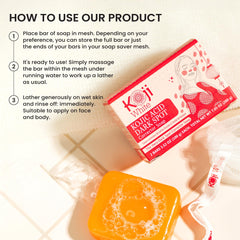 Koji White creamy-lather bar ready for daily cleansing and hydration.