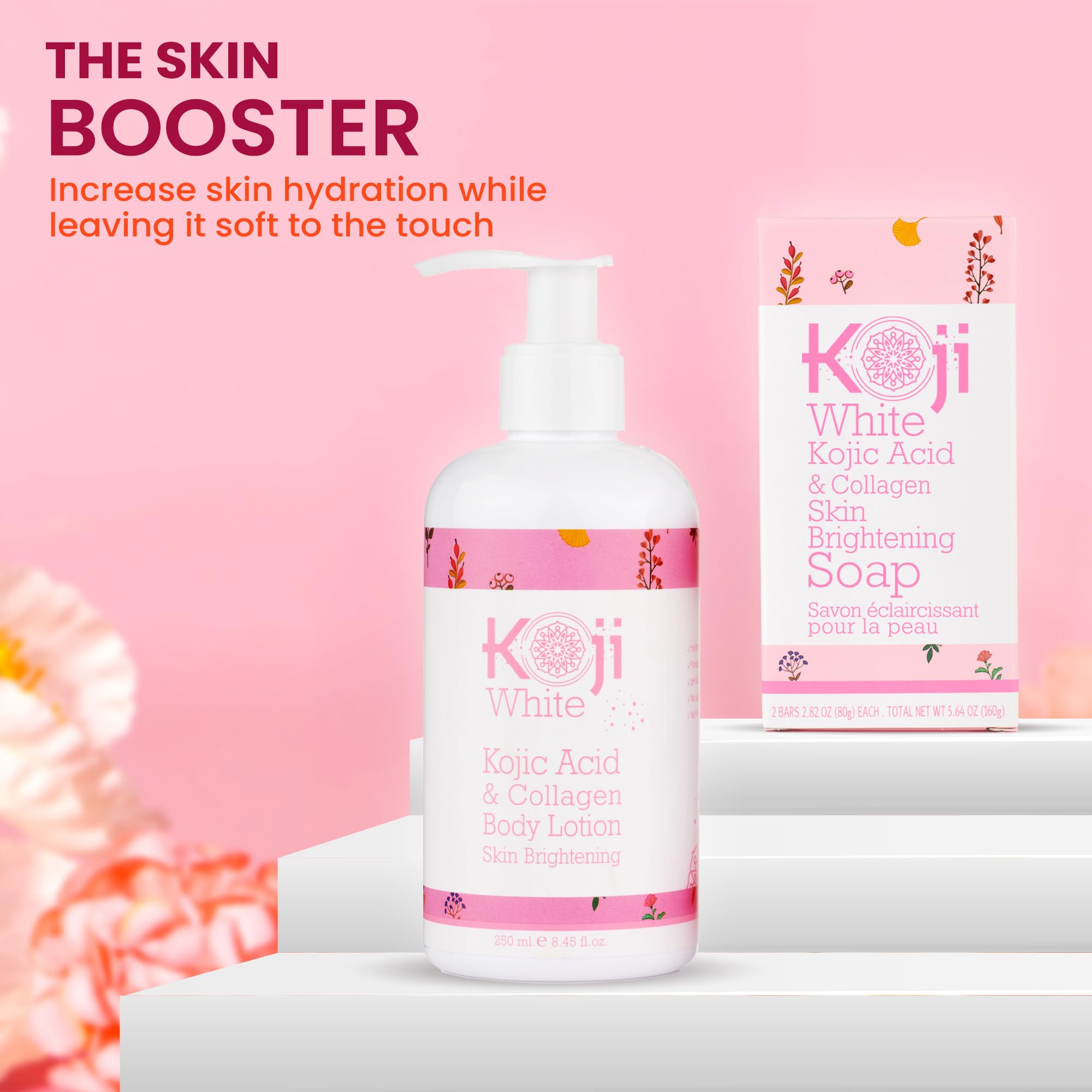 Koji White daily-use routine scene emphasizing hydration
