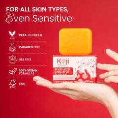 Koji White vegan soap bar designed for daily face and body cleansing.