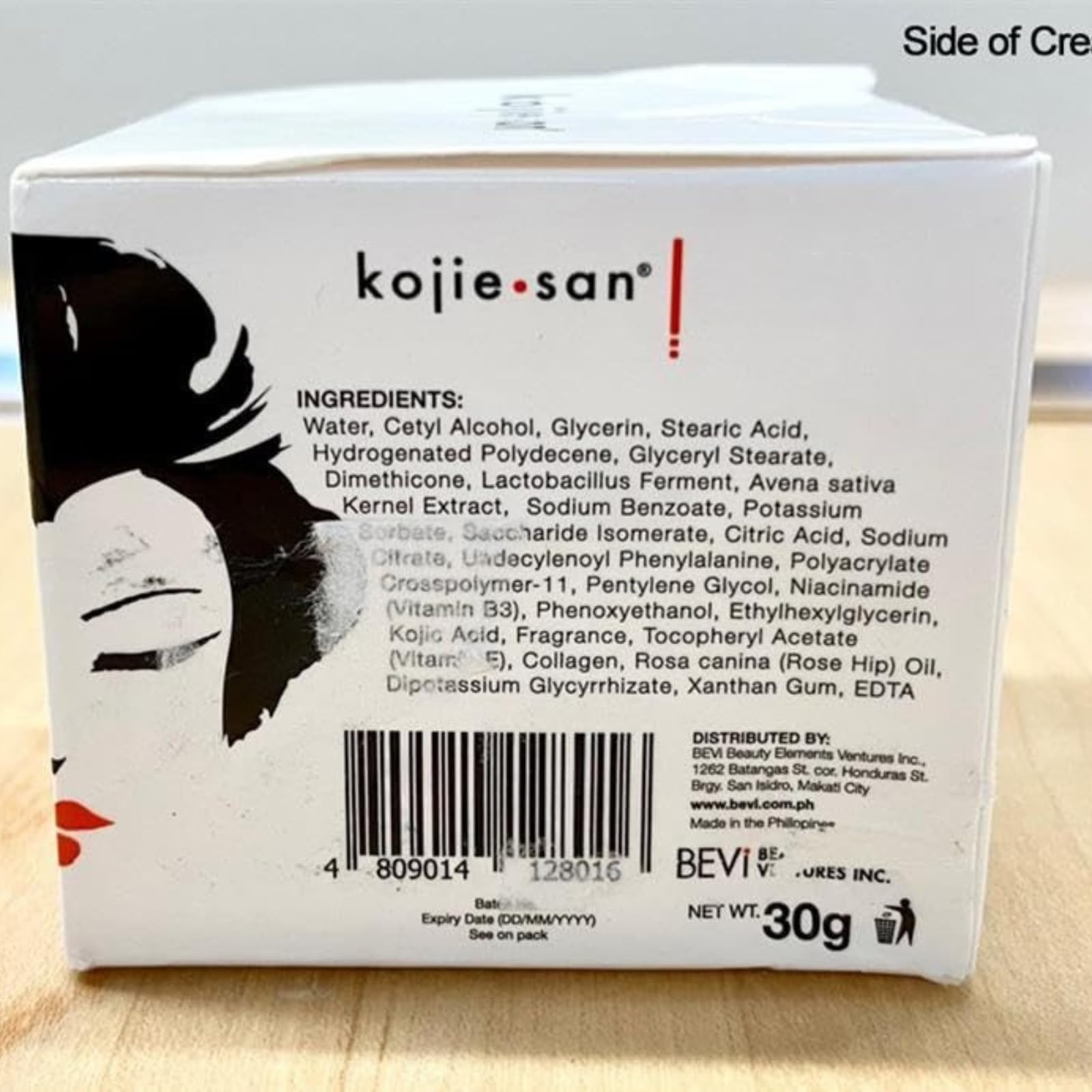 Kojie San 30g face cream provides daily moisture