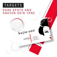 Lathering Kojie San soap in hand demonstrates gentle cleansing experience.