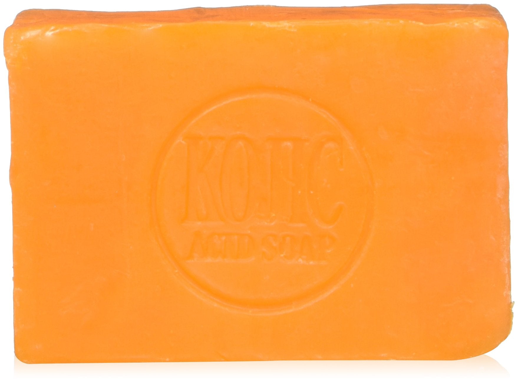 Kojie San Original Kojic Acid Soap bar showing exfoliating texture for a brighter, more even complexion.
