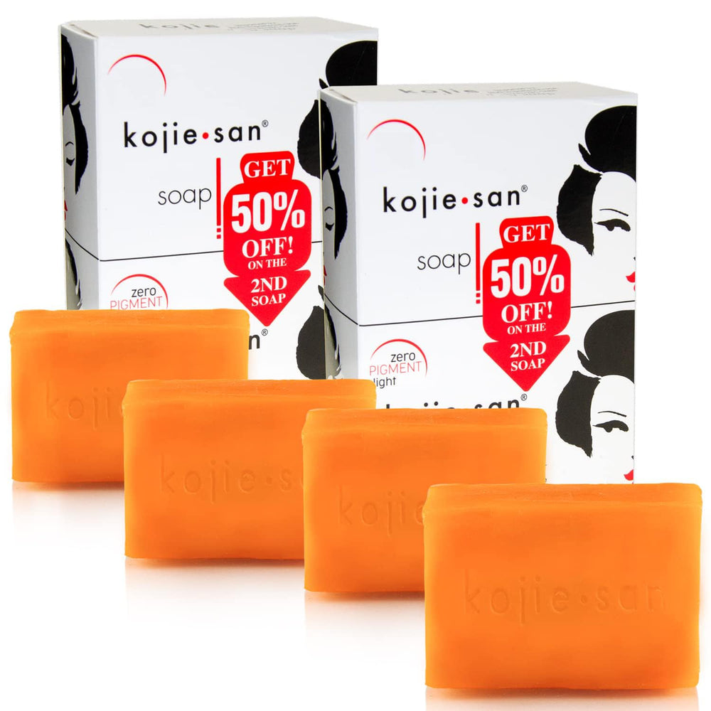 Kojie San original kojic acid soap bar for radiant skin.