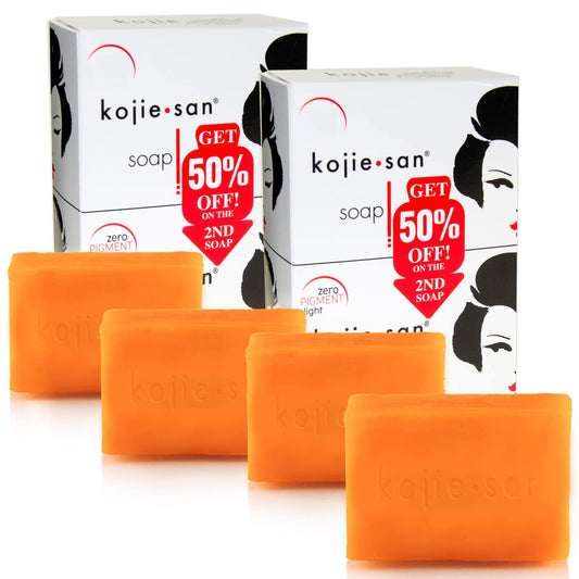 Kojie San original kojic acid soap bar for radiant skin.