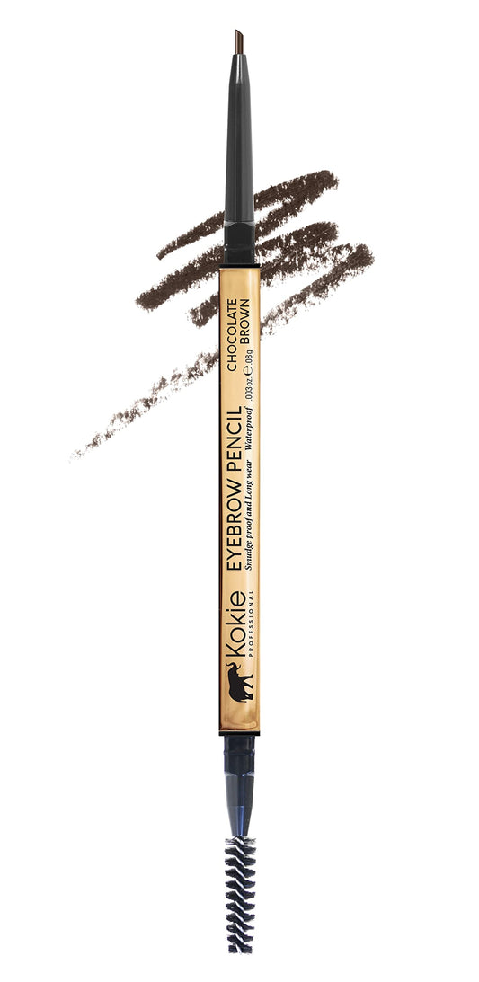 Kokie Micro-Fine Eyebrow Pencil Chocolate Brown GB265 for precise, natural-looking brows.