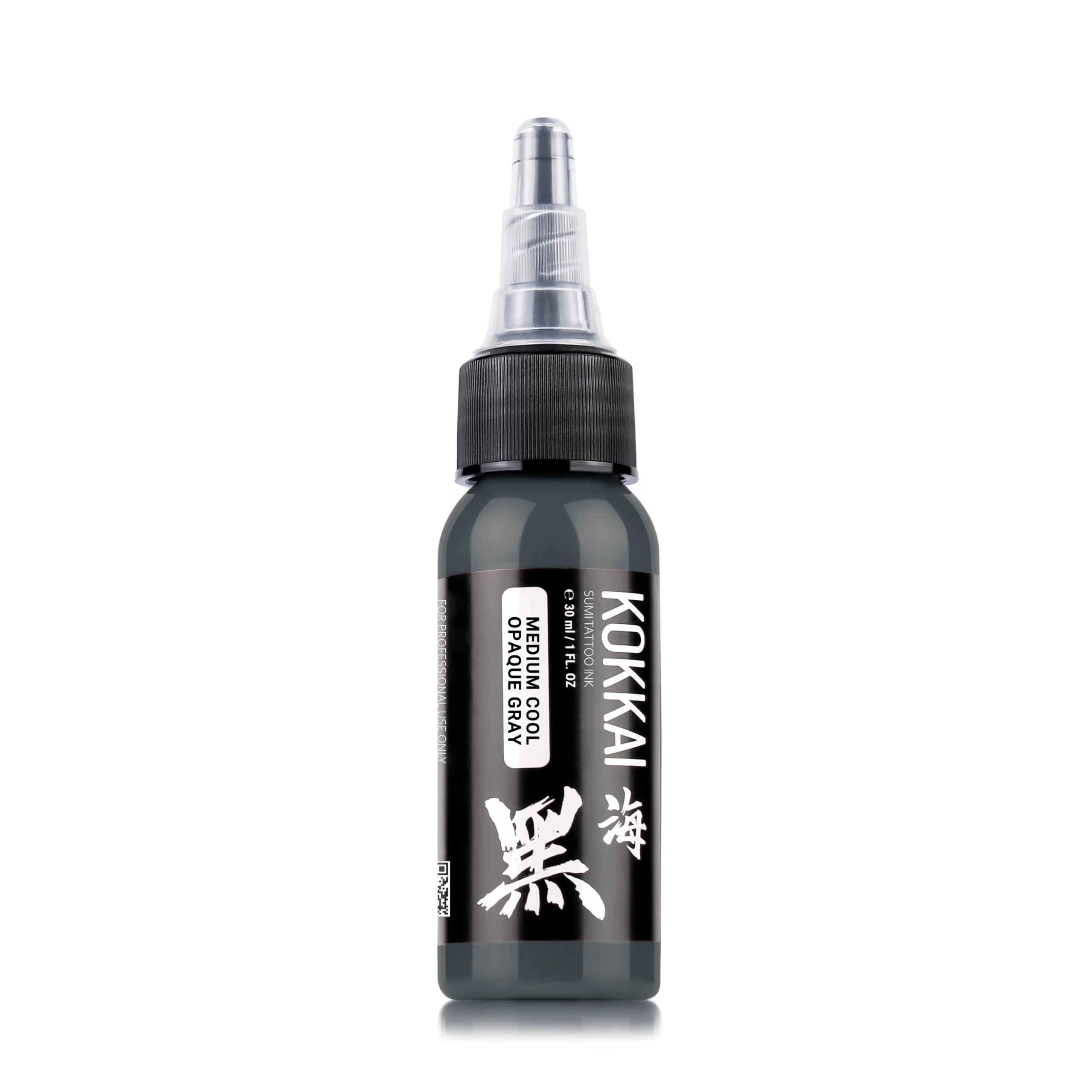 Kokkai Sumi Cool Gray ink droplets—high-pigment, water-based formula for smooth application.