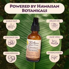 Kokua Sun Care hyaluronic-acid droplet emphasizes hydration without greasy residue.