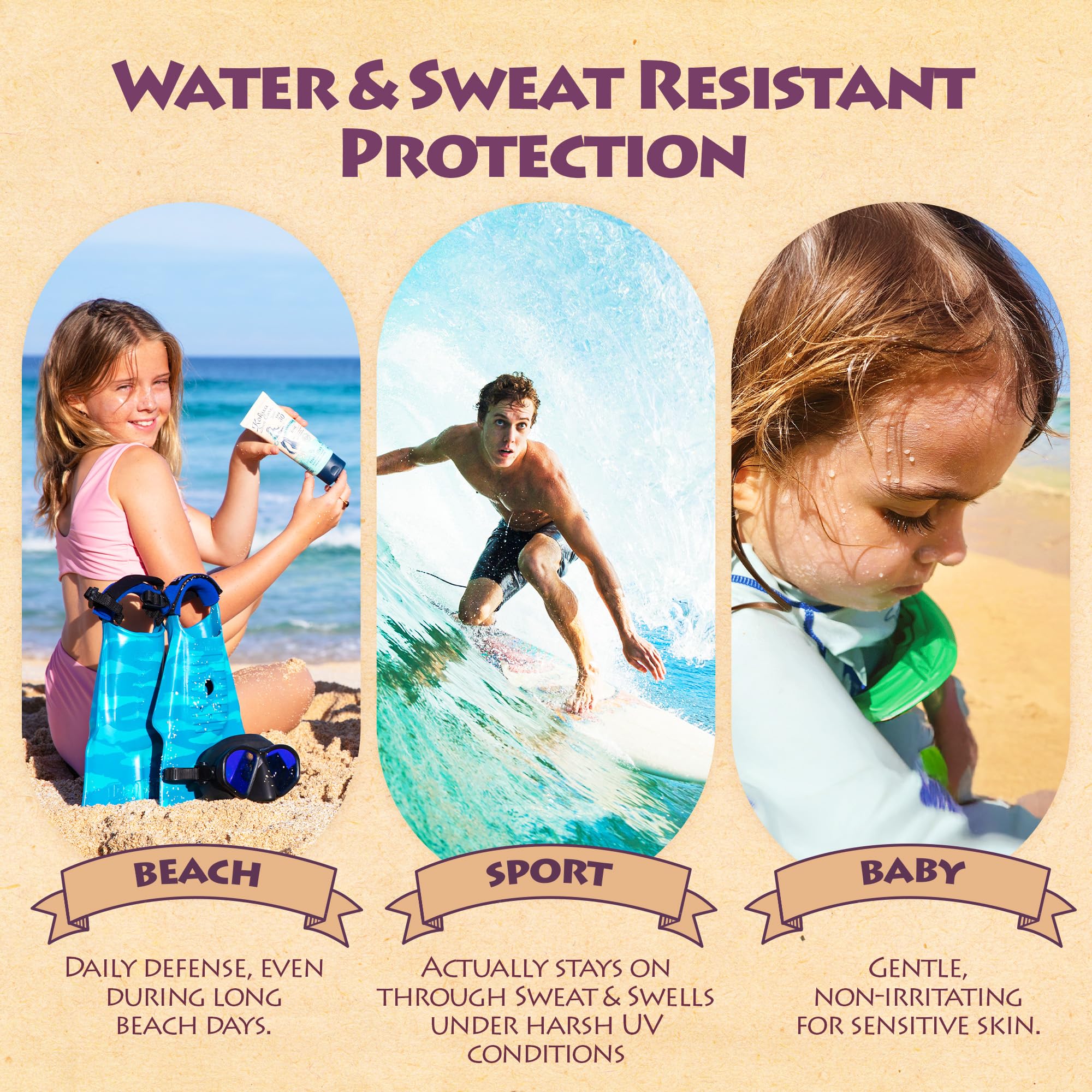 Kokua Sun Care reef safe label on packaging indicating eco friendly choice