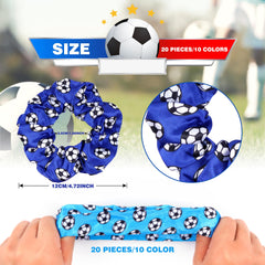 Kolewo4ever Soccer Scrunchies ten colors showcase soft, durable hair ties for active days