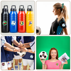 Kolewo4ever Soccer Stickers Sheet features vibrant sports scenes for bottles and gear