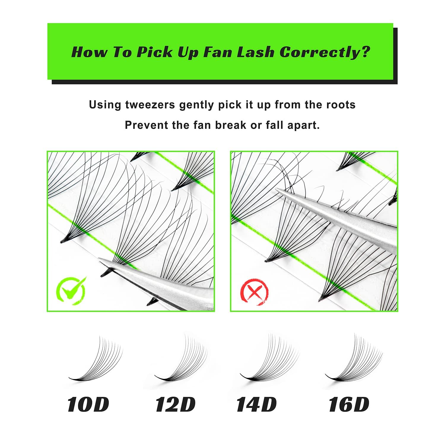 Kolybel premade lash fans 0.03 C curl for balanced curl and lightweight sets