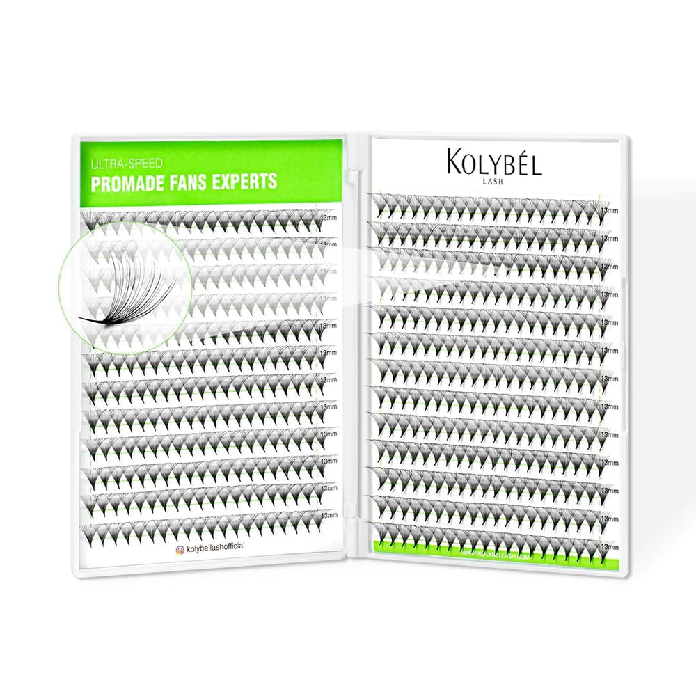 Kolybel premade fans 500-fan pack for faster volume looks