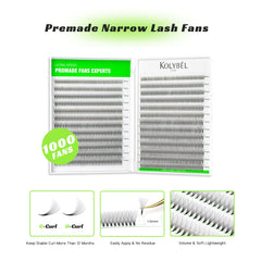 Kolybel premade fans 8-15mm lengths deliver mixed-length lash effects