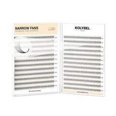 Kolybel premade lash fans 10d 8mm close-up for quick volume lash application.