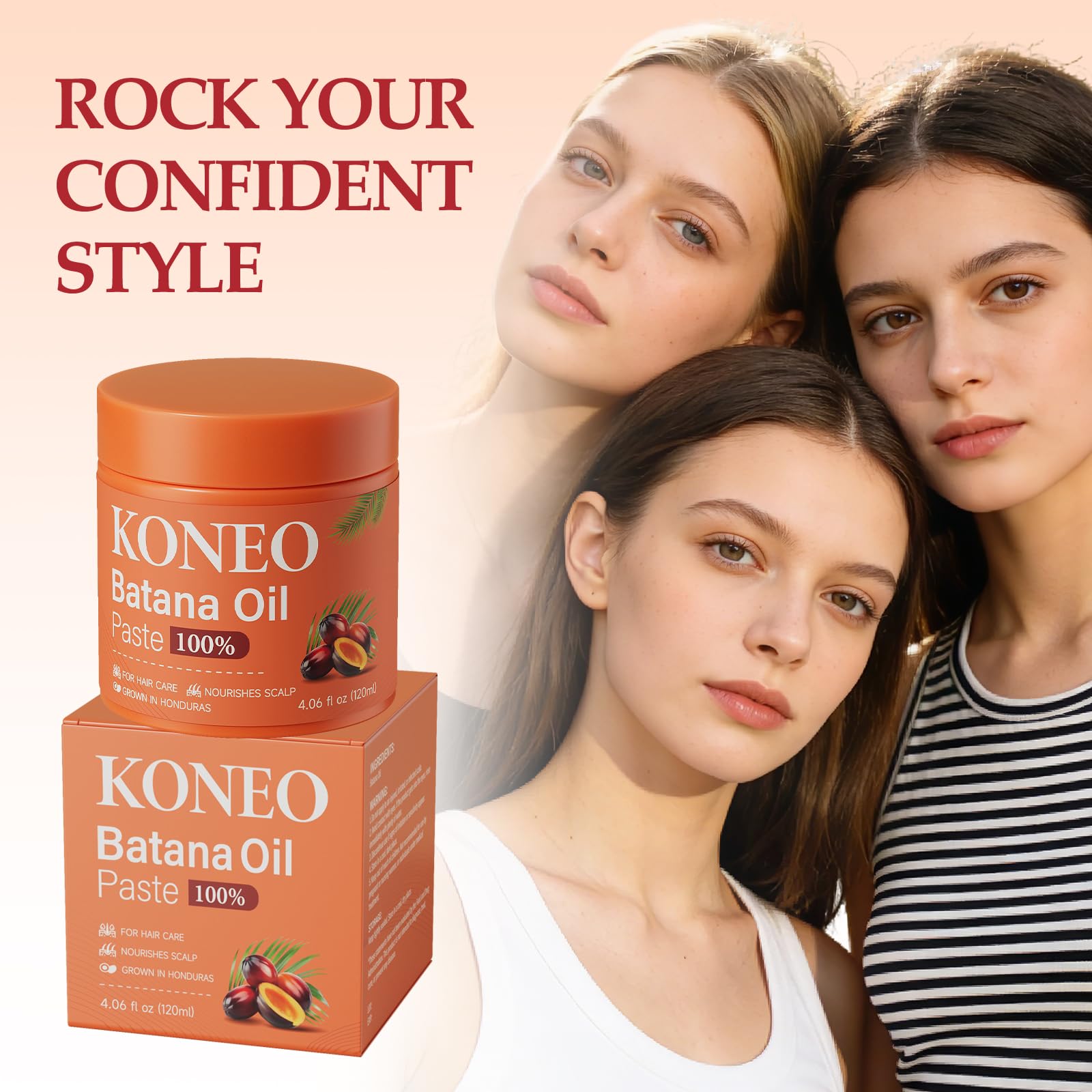KONEO deep-nourish hair close-up conveys hydration and repair benefits