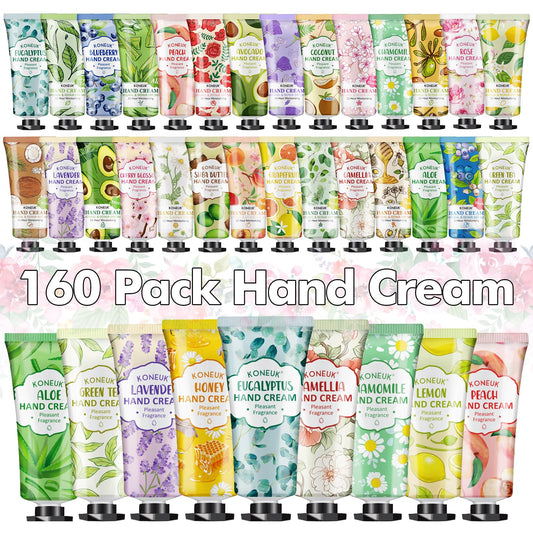 KONEUK 160-pack hand cream set with rose-chamomile for daily moisture.