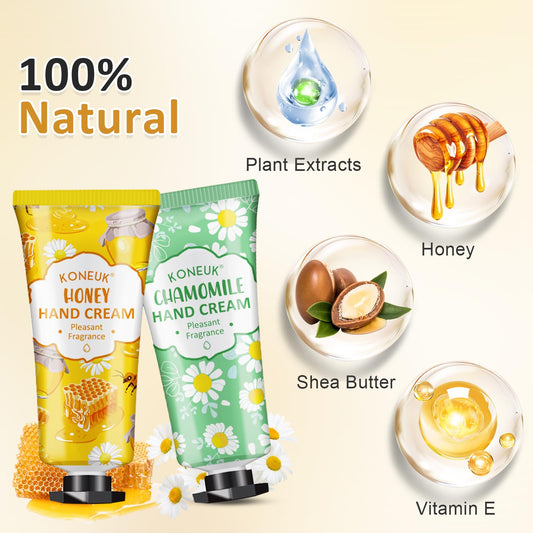 KONEUK hand cream with chamomile scent for calming hand care