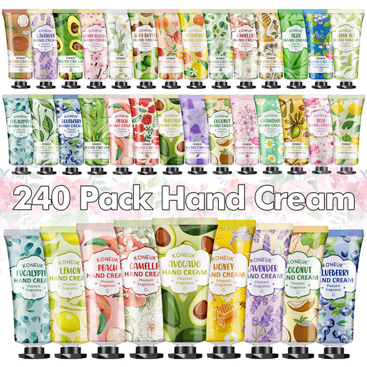 KONEUK 240-pack hand cream set with rose fragrance for daily hydration