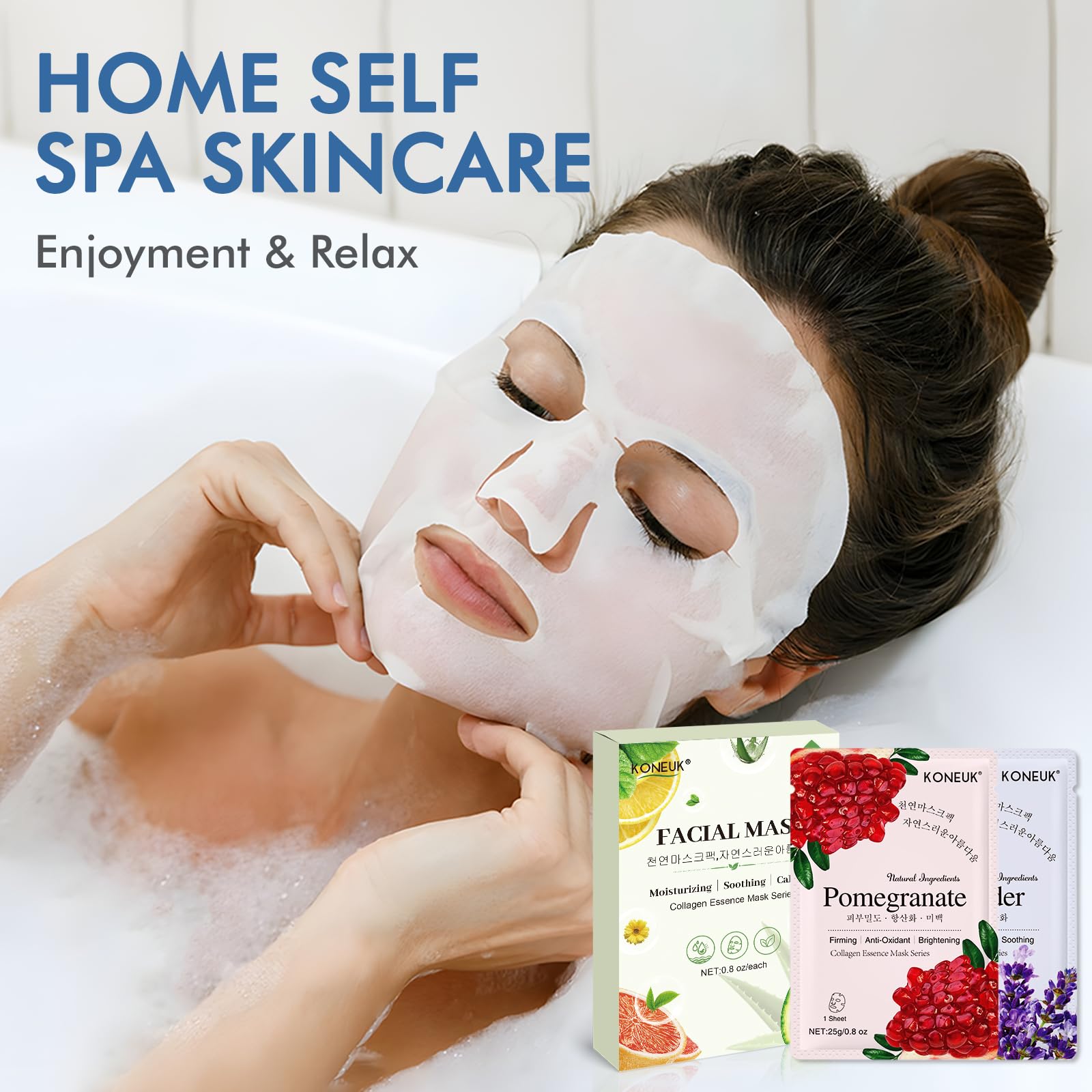KONEUK chamomile sheet mask soothes sensitive skin with gentle hydration.