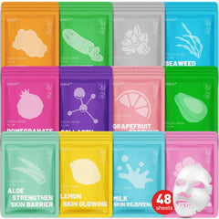 KONEUK 48-pack collagen hydrating masks arranged for all skin types