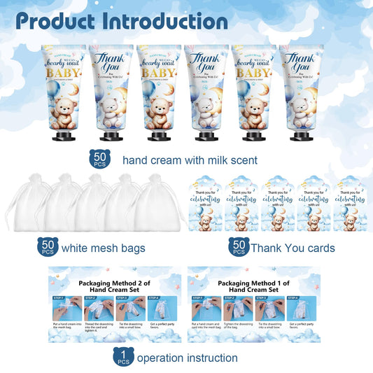 KONEUK 50-pack baby shower favors display for guests.