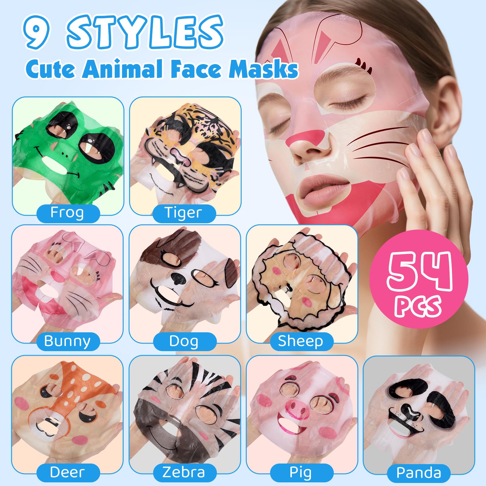 KONEUK 54-pack pig mask with gentle fragrance for soothing spa moments