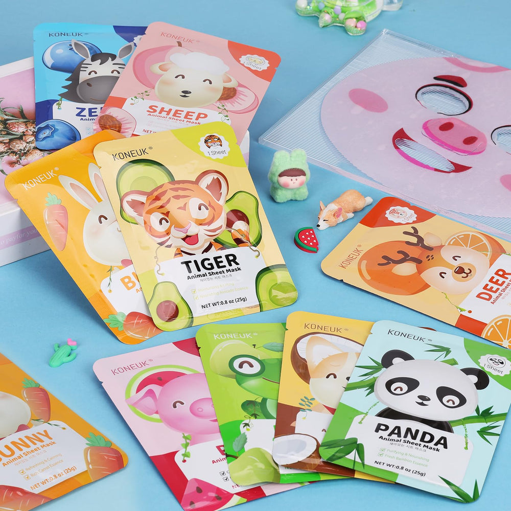 KONEUK 54-pack zebra mask adds fun spa vibes while moisturizing