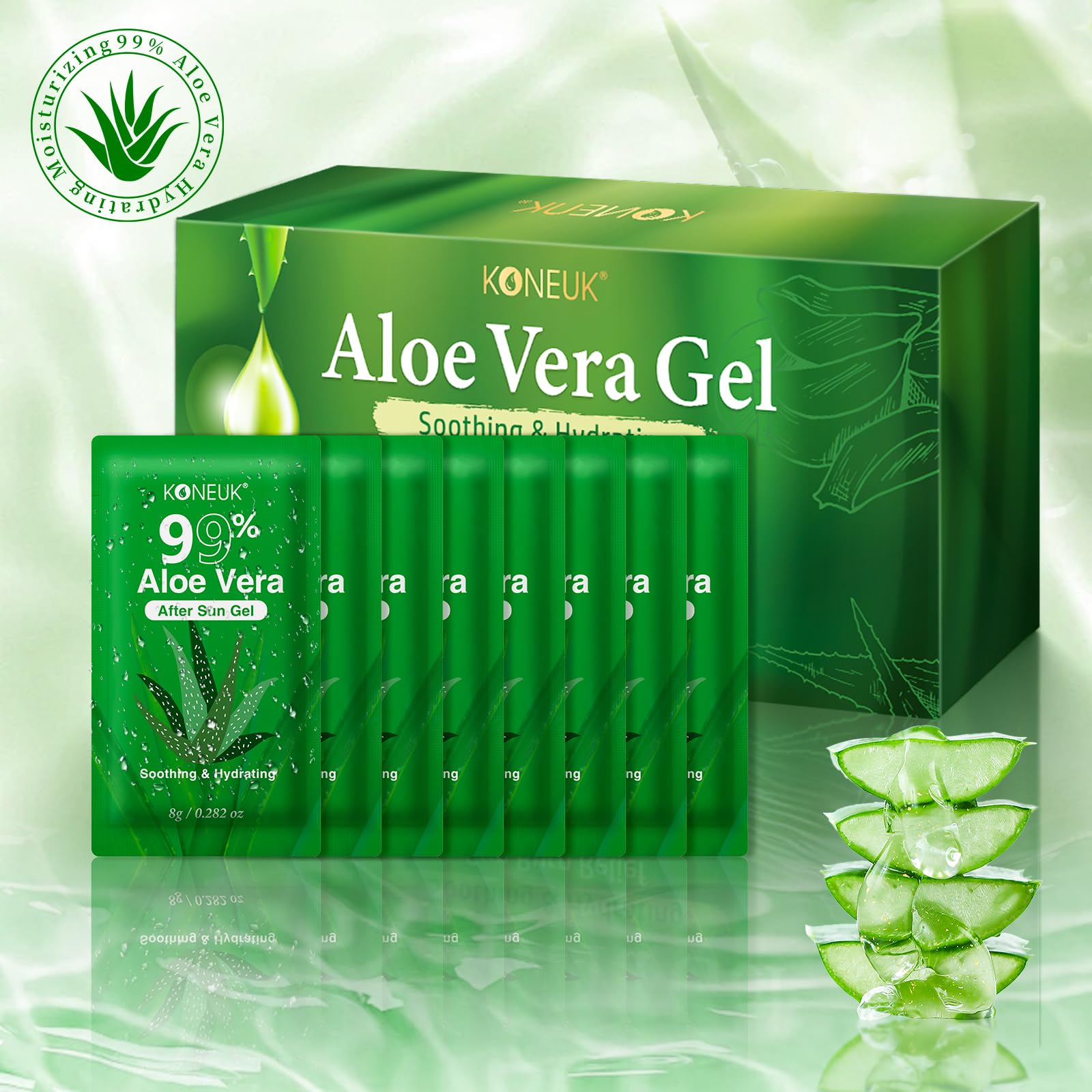 KONEUK Aloe Vera Gel for face, hair, and body care.