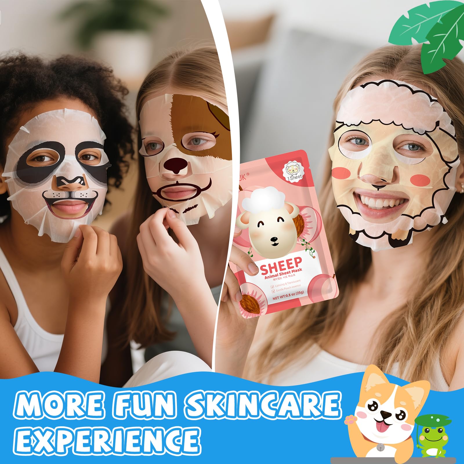 KONEUK deer design mask for mood-boosting, refreshing skin