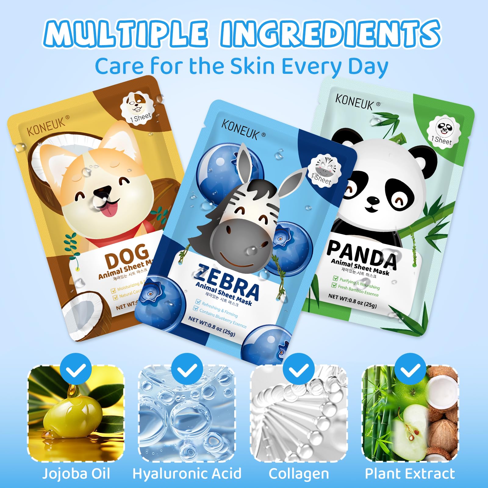 KONEUK sheep design mask for gentle hydration during sleepovers