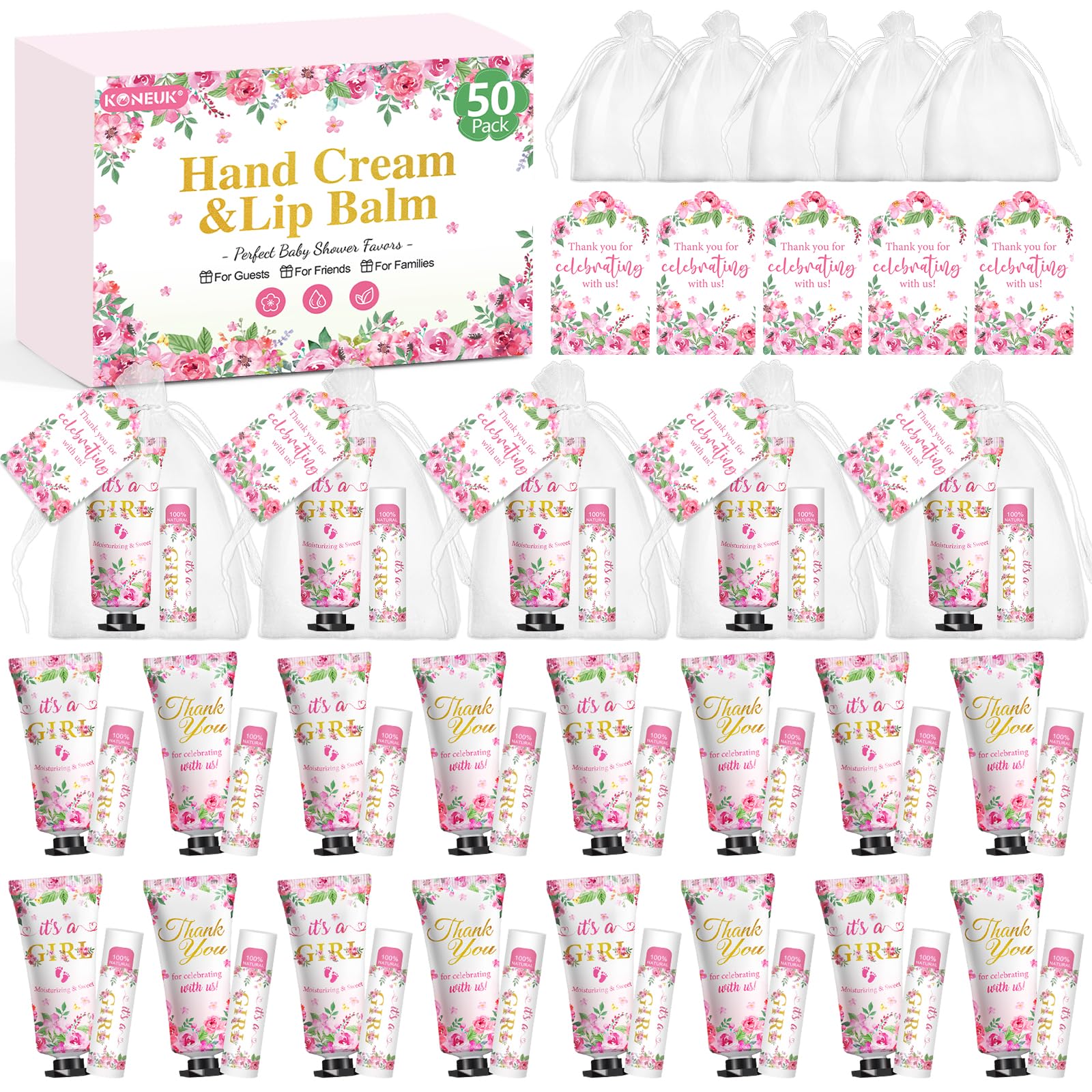 KONEUK hand cream with cherry blossom scent ideal for guest favors at baby showers
