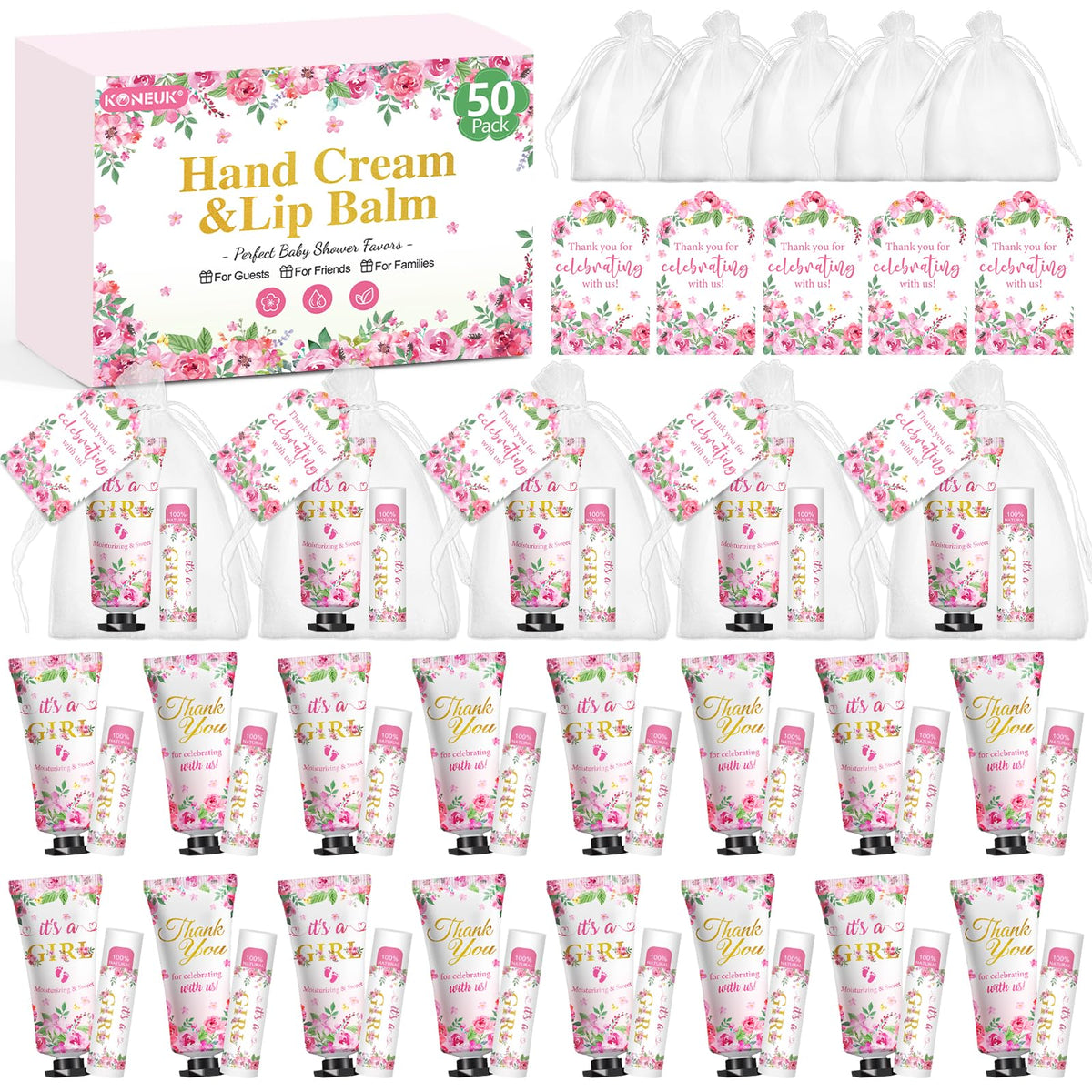 KONEUK hand cream with cherry blossom scent ideal for guest favors at baby showers