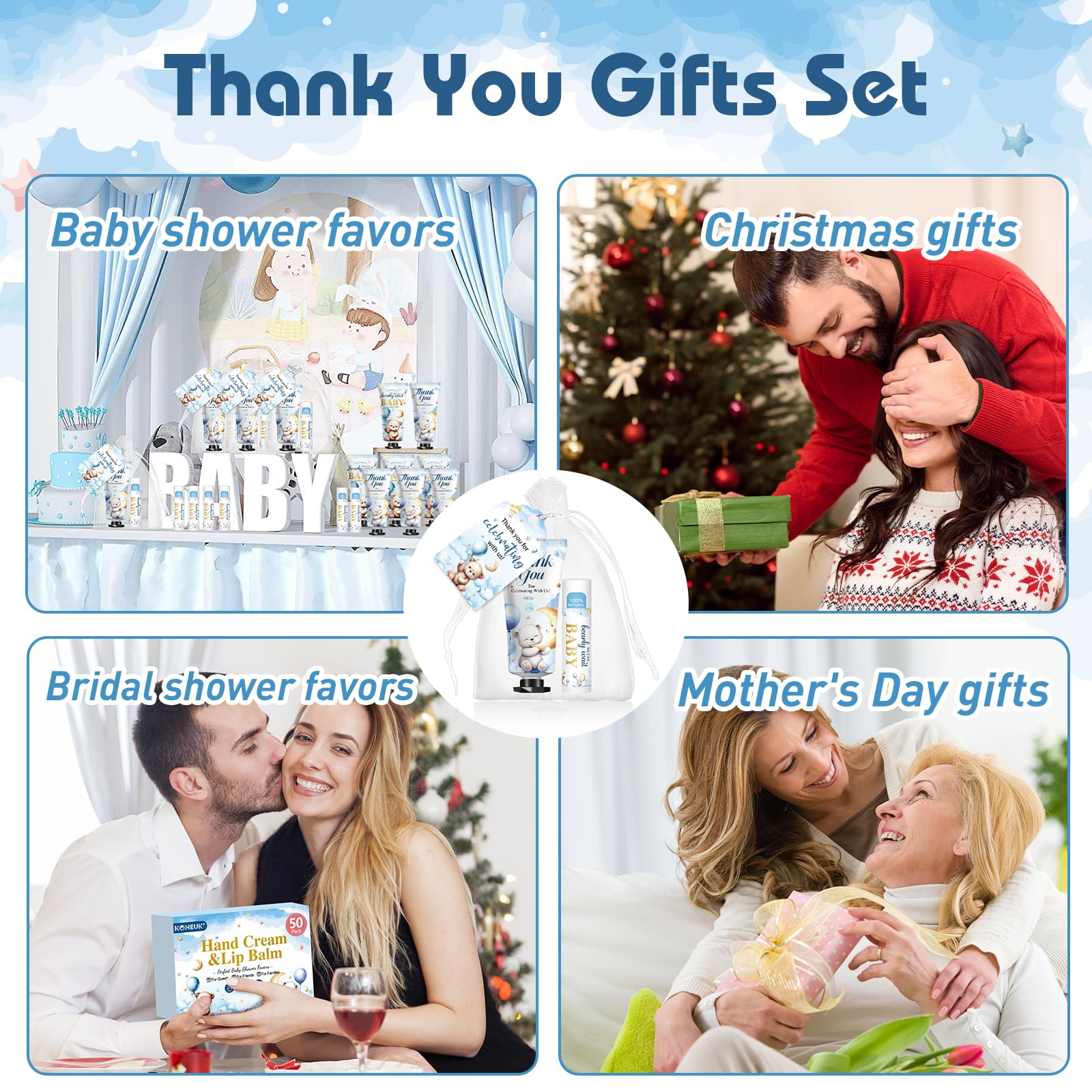 KONEUK bulk gift set display shows organized party favors