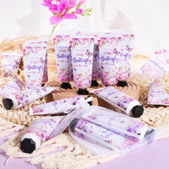 KONEUK bridal shower display with butterfly motif and bluebell scent