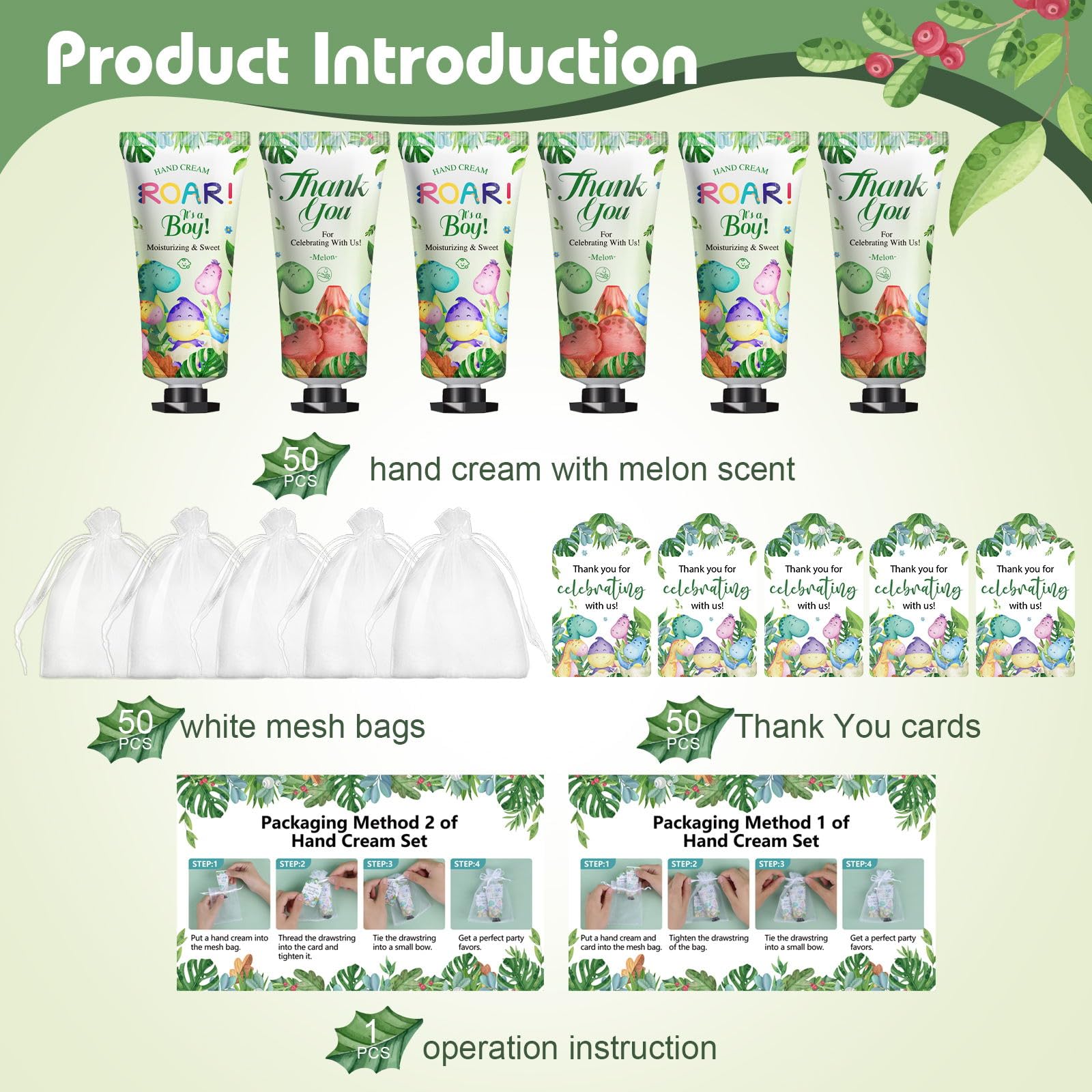 KONEUK hand cream gift set labels and cards ready for guests