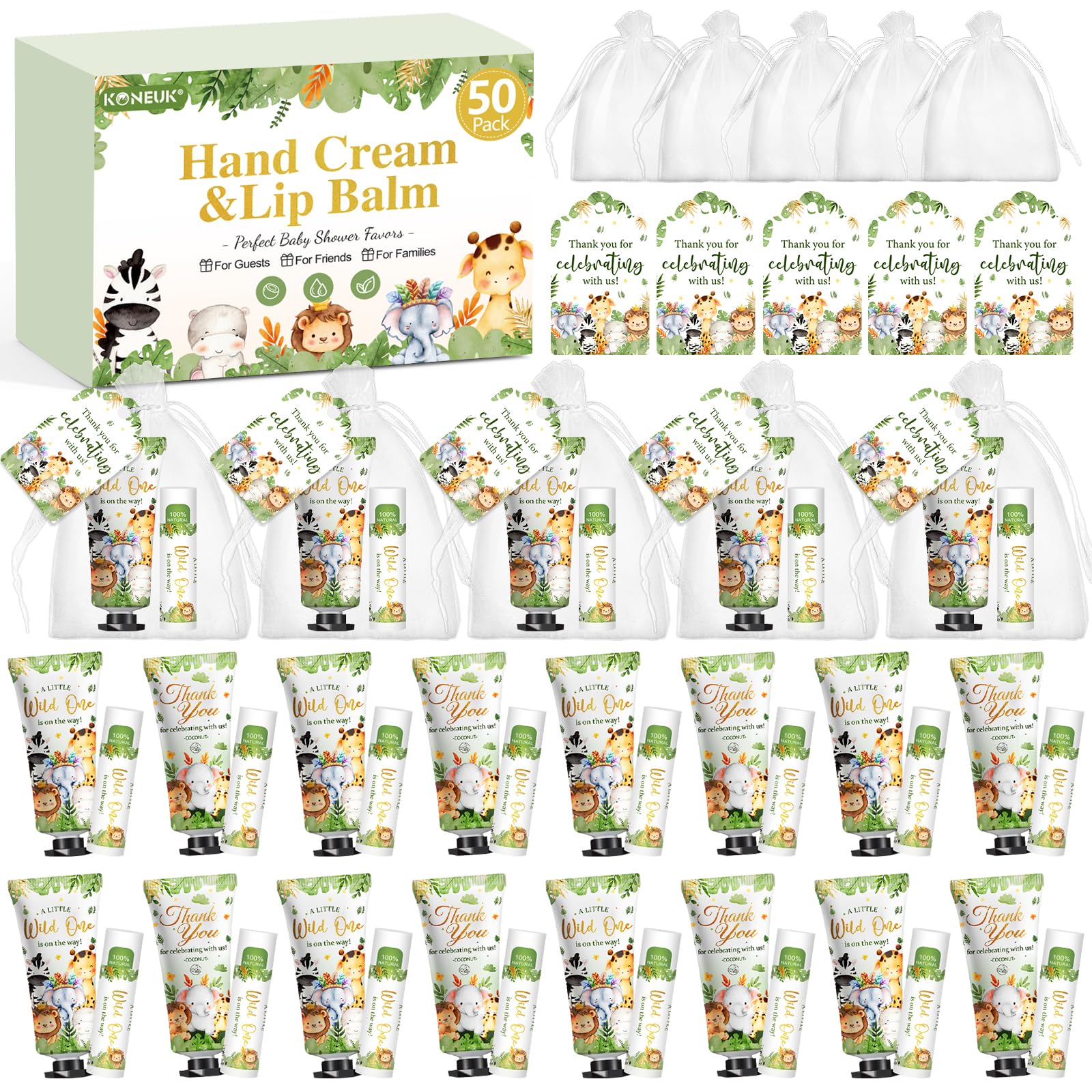 KONEUK hand cream tubes with coconut scent for pampered hands on the go.