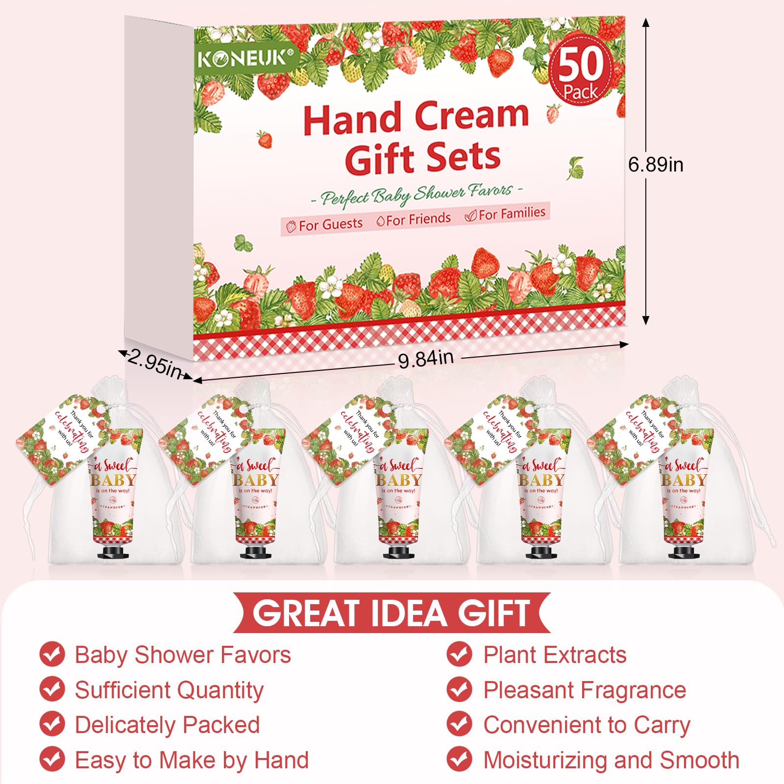 KONEUK instruction for use of hand cream set.