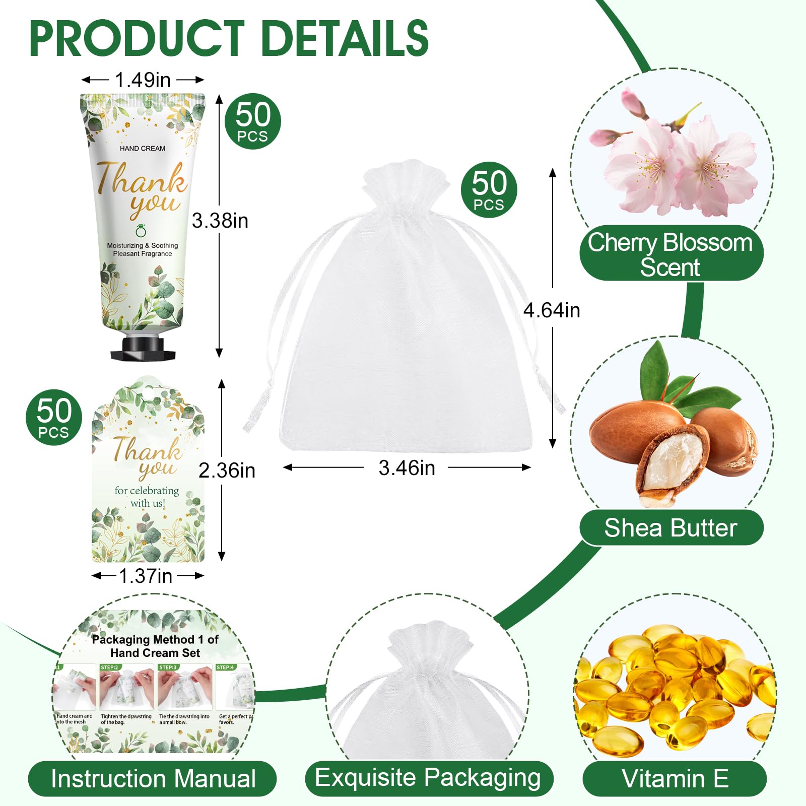 KONEUK organza gift bags pack for gifting hand creams.