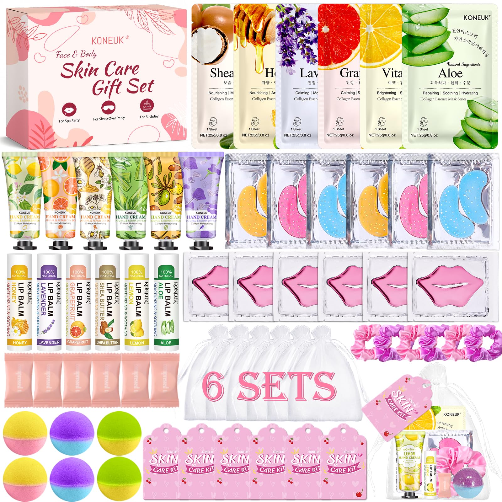 KONEUK spa party face masks for at-home hydration and glow during spa night
