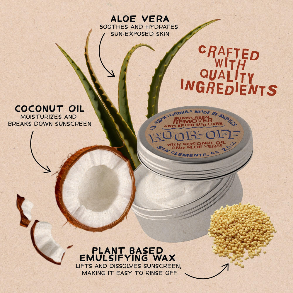 Kook-Off after-sun care lotion texture providing hydrating relief after sun exposure