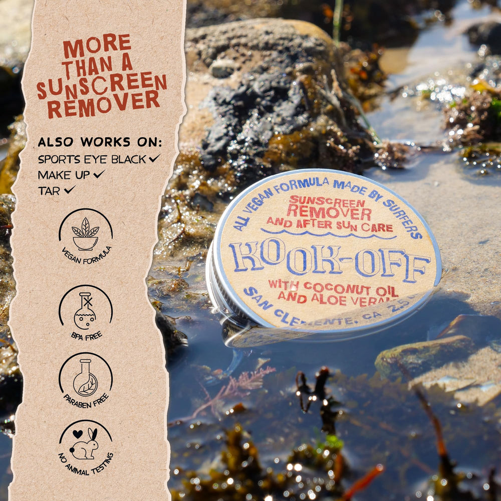 Kook-Off travel tin packaging ready for beach or ski trips